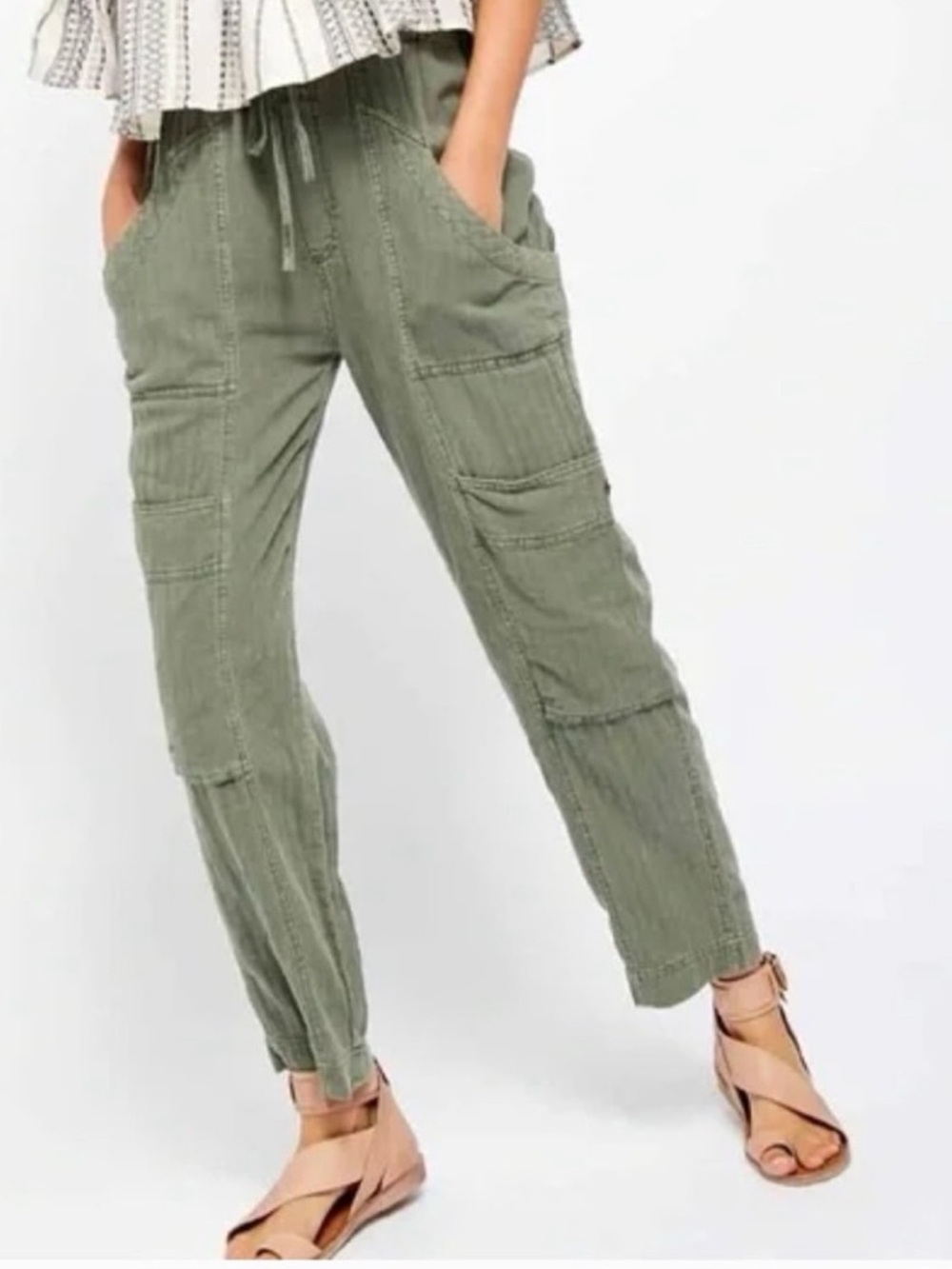 Free People Feelin Good Utility Pants Size Xl - Picture 6 of 10